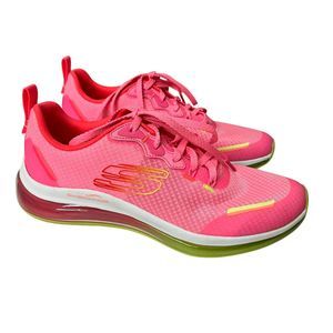 Skechers Pink Neon Athletic Sneakers with Lime Accents